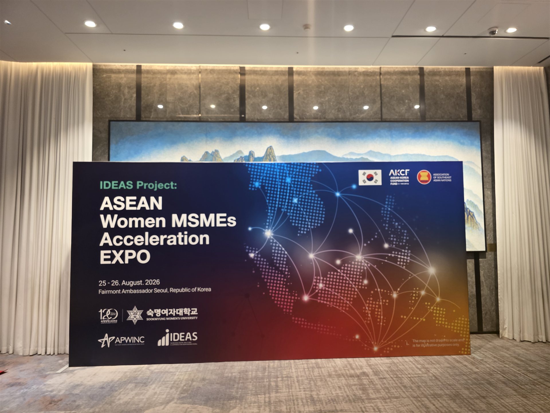 ASEAN Women MSMEs Acceleration EXPO - 행사 백월 정면